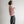 oversized stripe mock neck terry pullover | light pink + brown