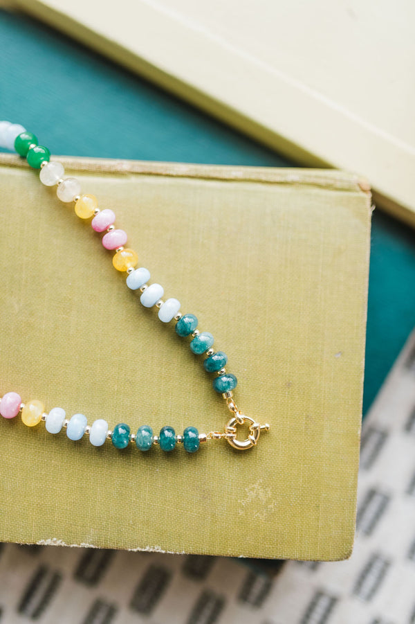 candy gemstone necklace | jade