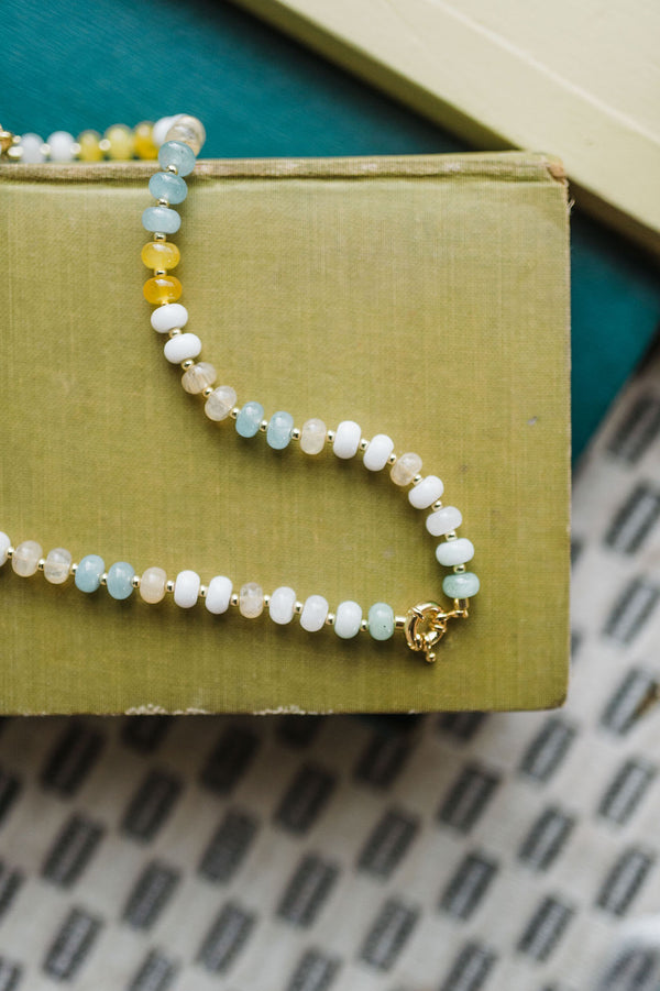 candy gemstone necklace | lemon drop