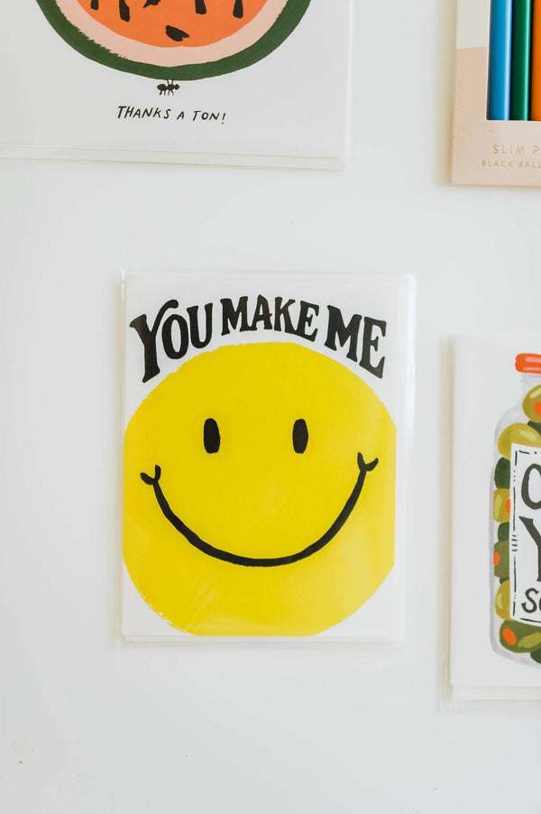you make me smile | card
