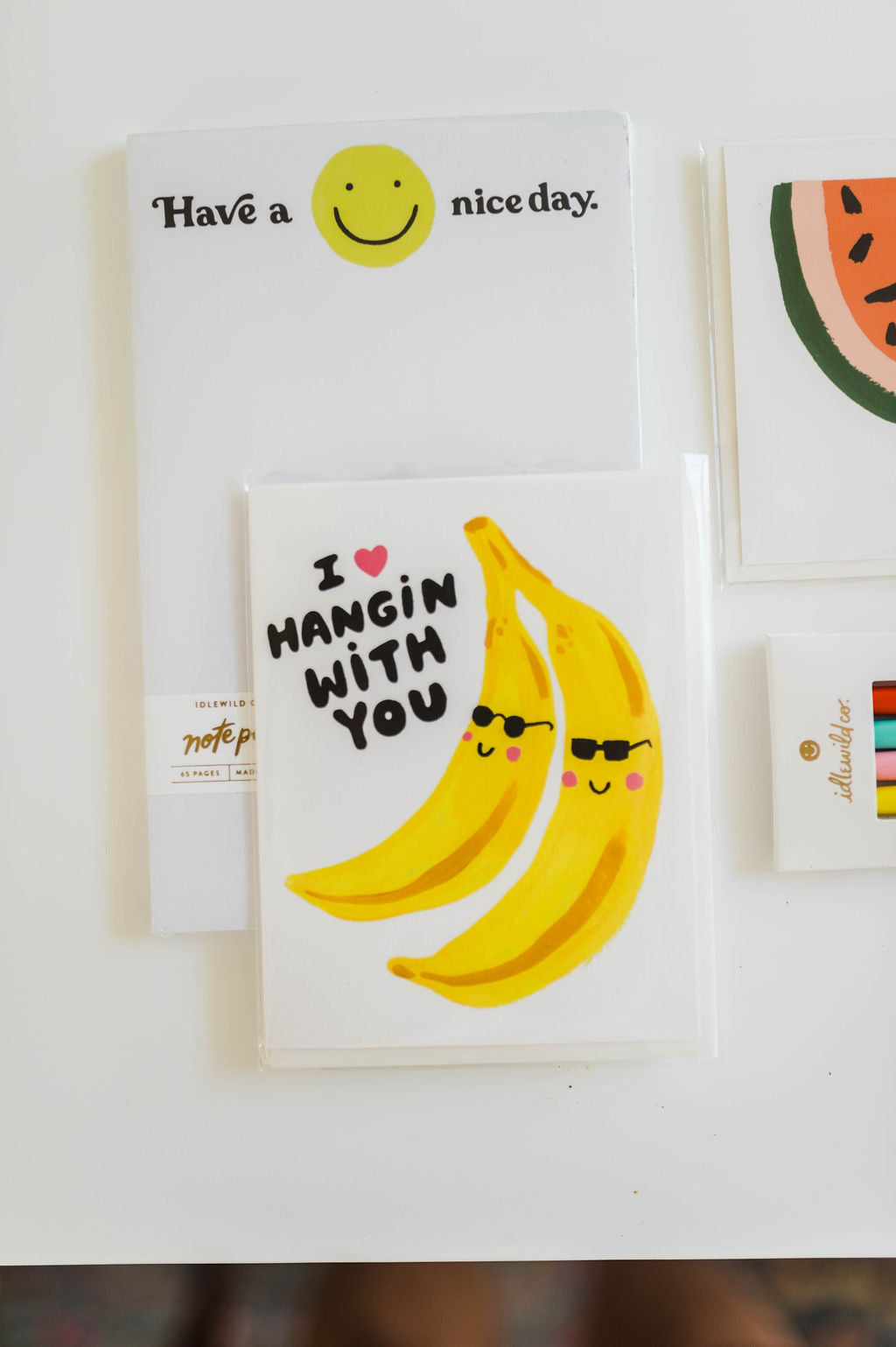 banana hangs | card