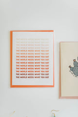 the world needs what you got (words) | notecard