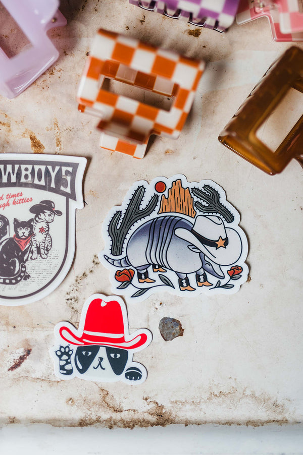 western cowboy cat | sticker