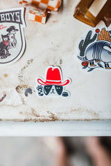western cowboy cat | sticker