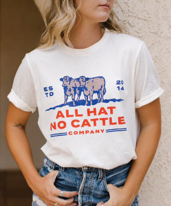 all hat no cattle | vintage white sendero tee