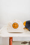 smiley | cream nylon field trip trucker hat