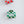 medium hair clip | green + white checkered