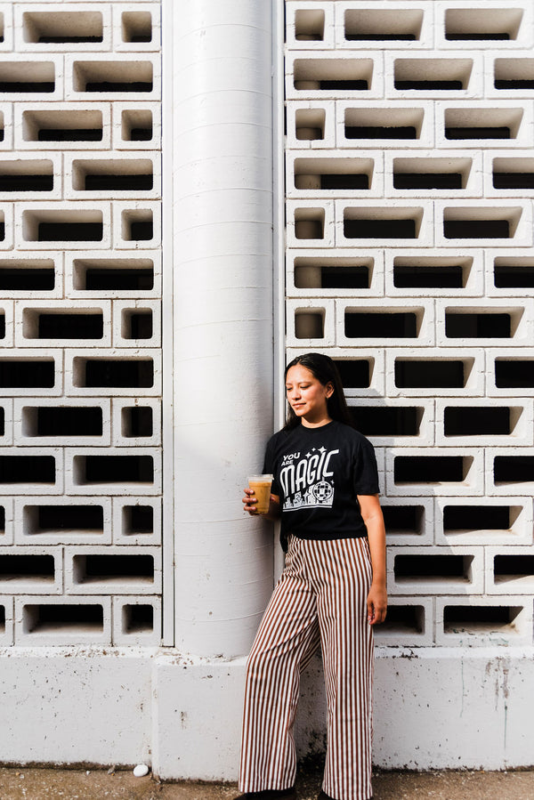 you are magic | black boxy cropped tee