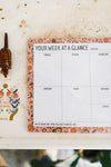 weekly planner notepad | calico