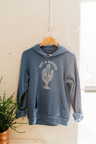 not a hugger | lavender blue hoodie