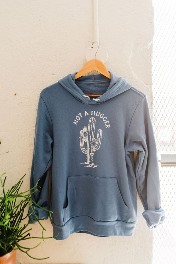 not a hugger | lavender blue hoodie