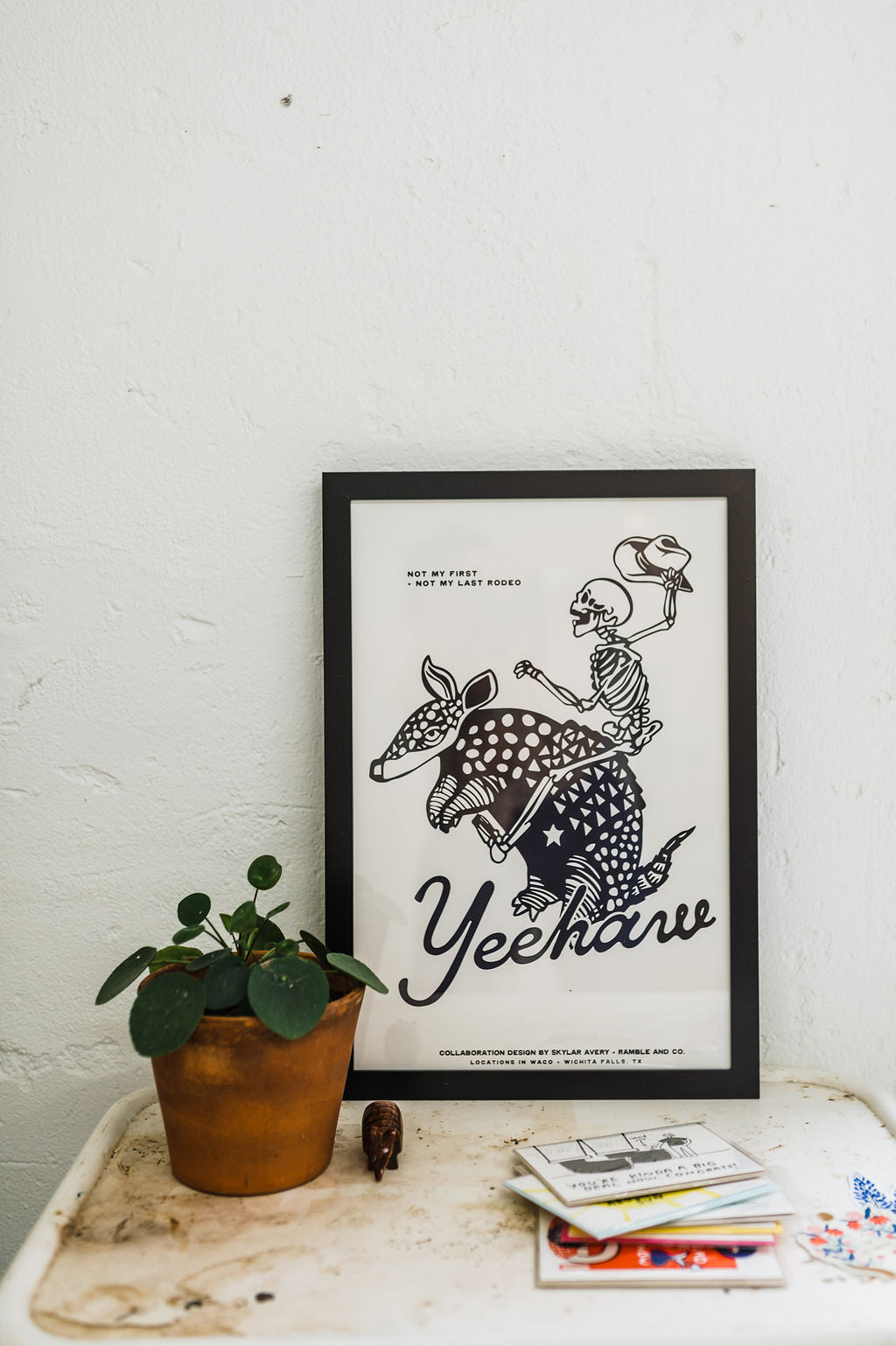 yeehaw black + cream 12x18 | Ramble & Co. print
