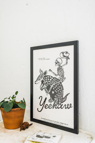 yeehaw black + cream 12x18 | Ramble & Co. print