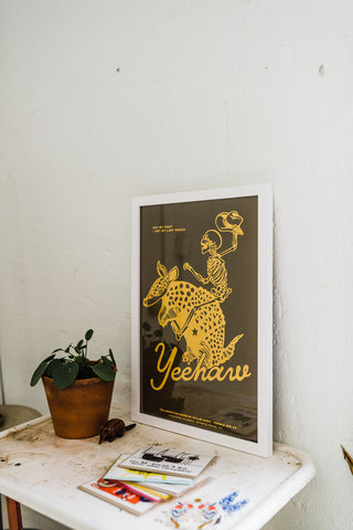 yeehaw olive + mustard 12x18 | Ramble & Co. print