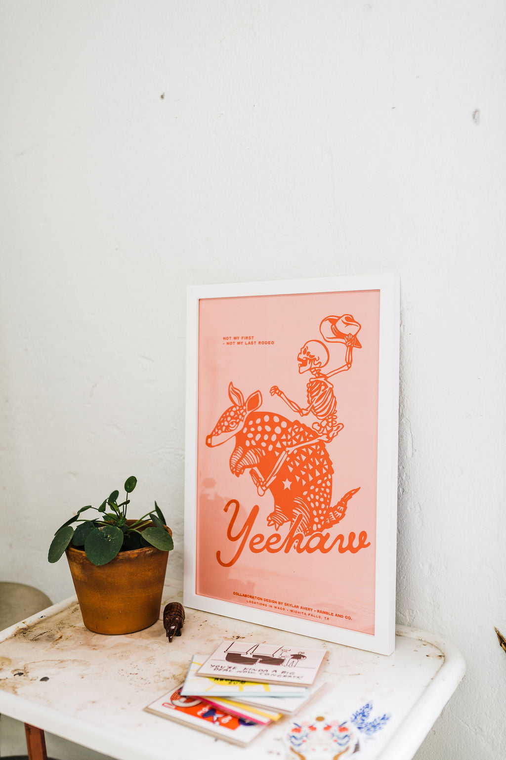 yeehaw pink + red 12x18 | Ramble & Co. print