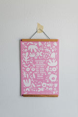 yesterday is gone print 12x18 | pink