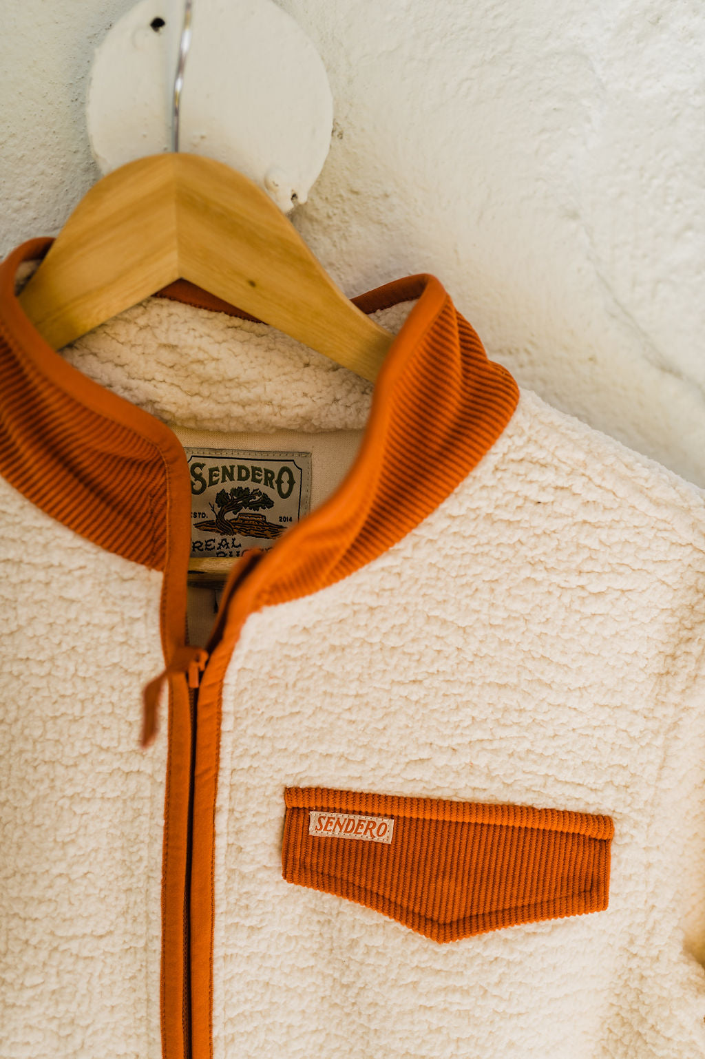 Womens orange hotsell fleece jacket