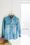 the wyatt | womens pearl snap denim shirt