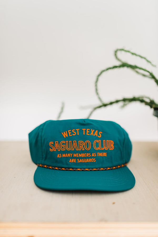 texas saguaro club | teal + orange hat
