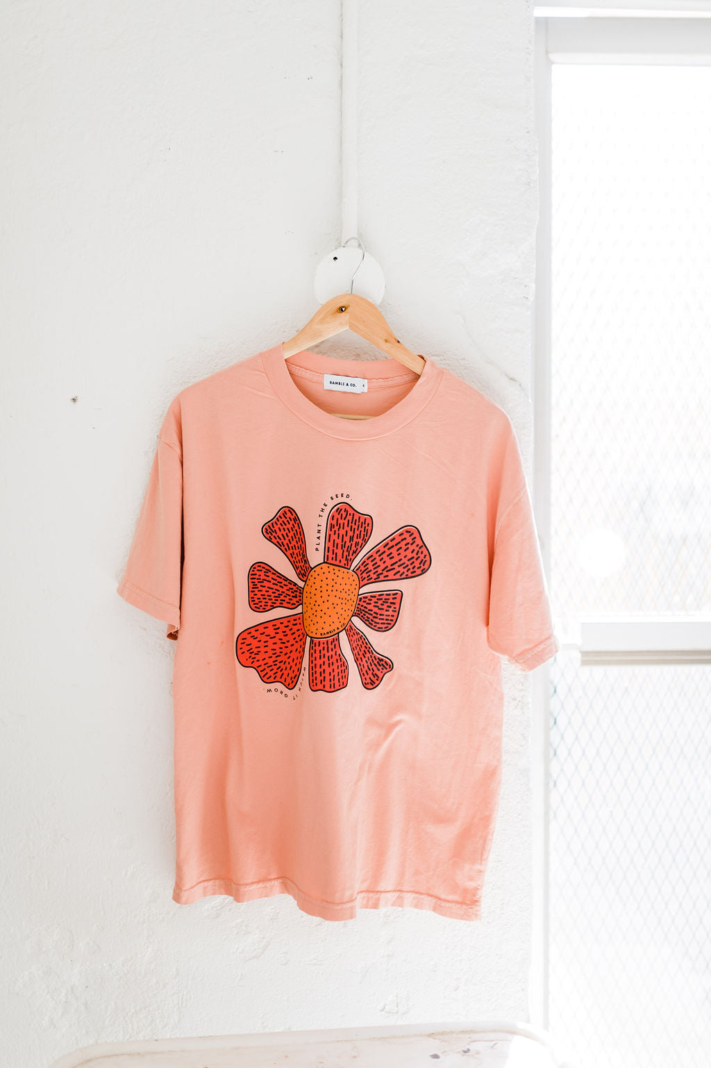 plant the seed | dusty pink ramble original relaxed tee