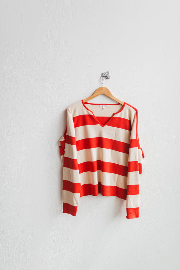 cherry stripe long sleeve
