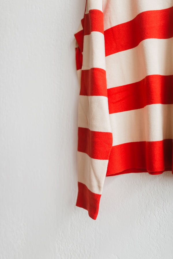 cherry stripe long sleeve