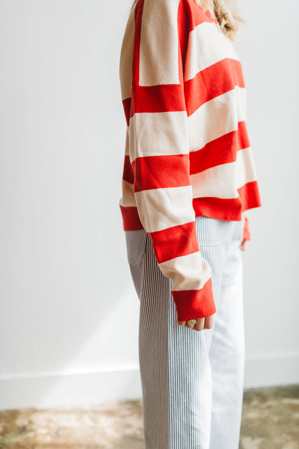 cherry stripe long sleeve