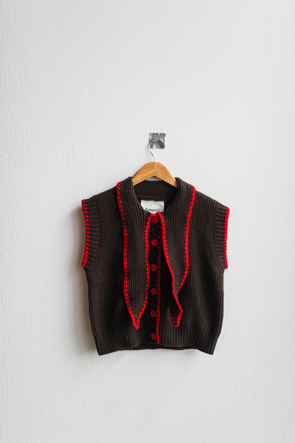 contrast blanket sweater top