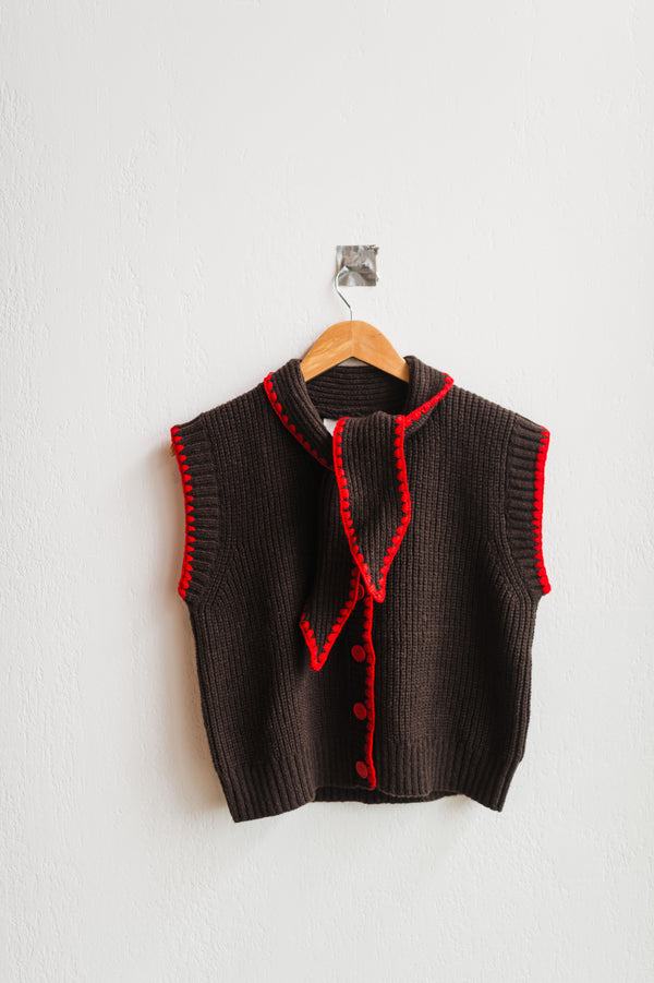 contrast blanket sweater top