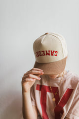 gameday upside down trucker hat | beige