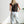 high waist wide leg pants | blue stripe