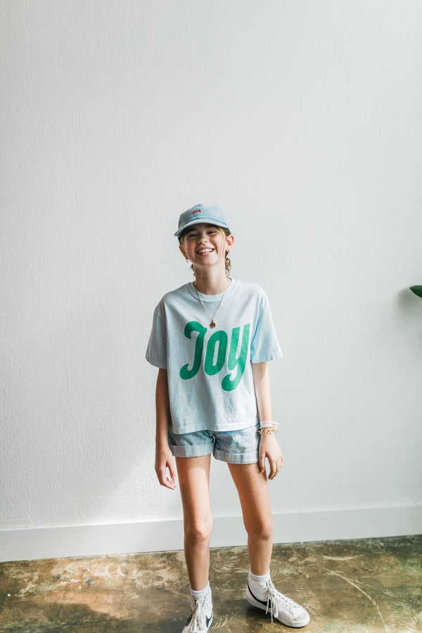 joy | chambray comfort colors boxy cropped tee