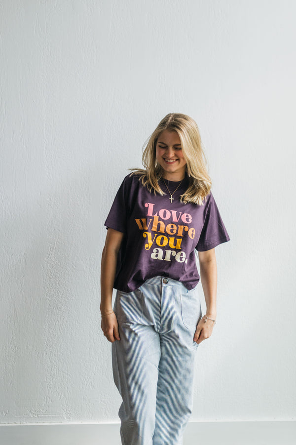 love where you are | plum boxy crop