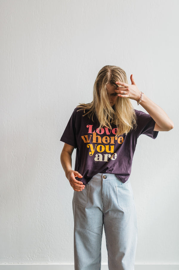 love where you are | plum boxy crop