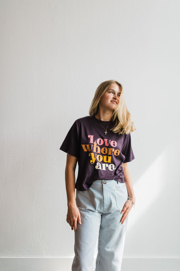 love where you are | plum boxy crop