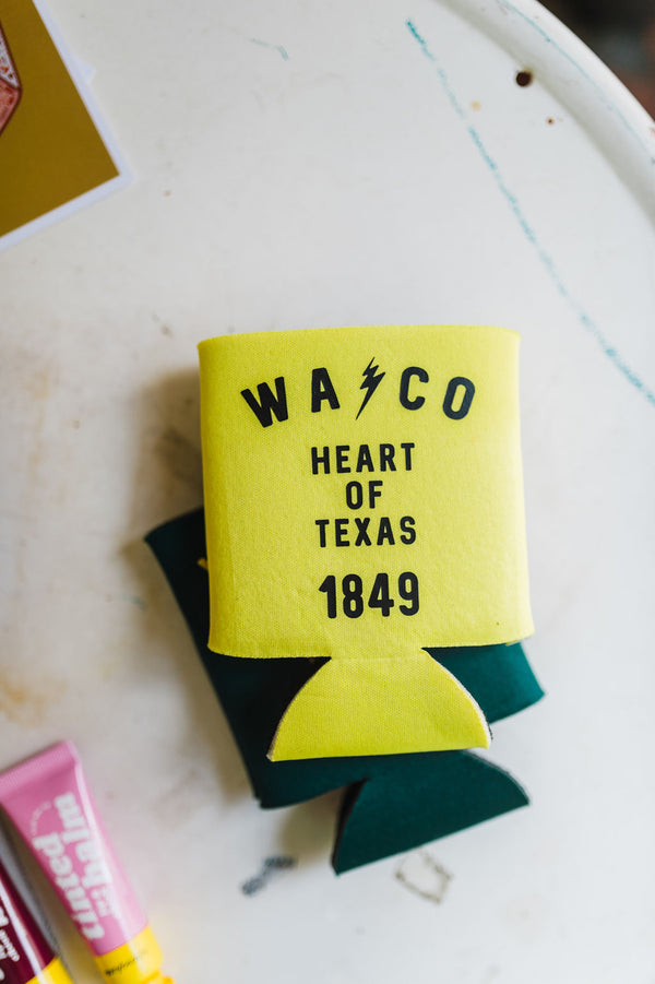 waco koozie | yellow