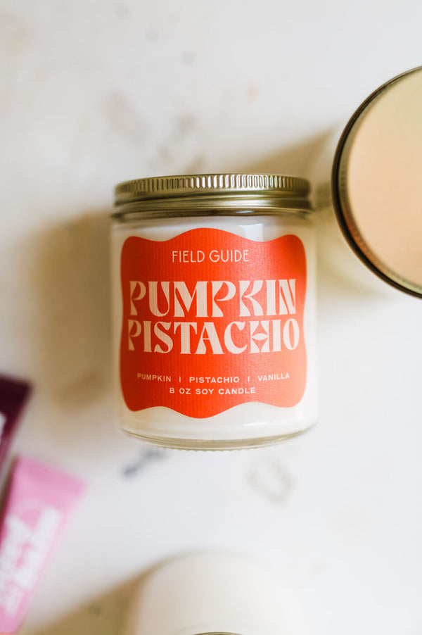 8 oz soy candle | pumpkin pistachio