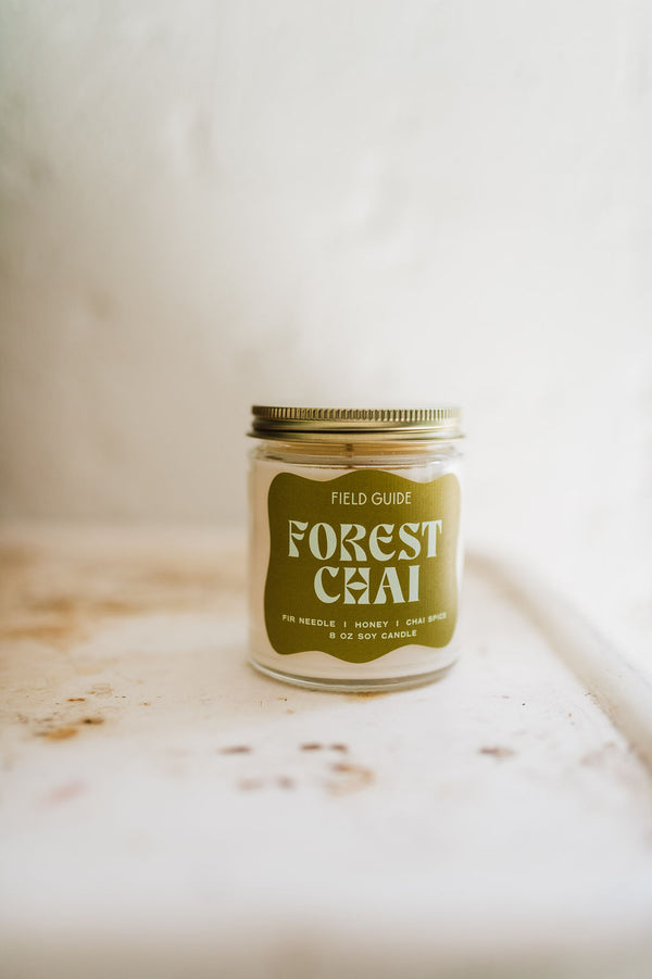 8 oz soy candle | forest chai