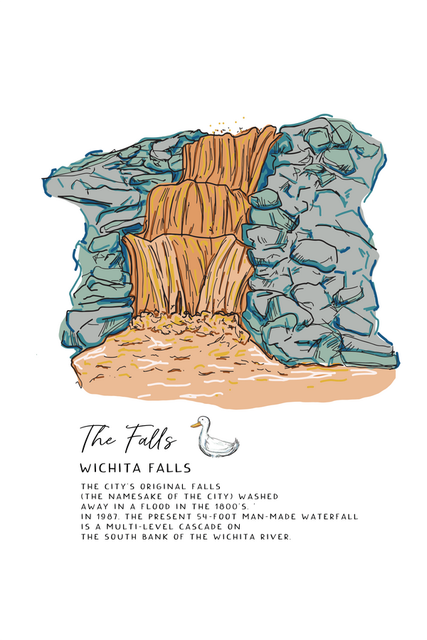wichita falls print 12x18 | the falls
