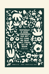yesterday is gone 12x18 print | slate