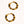 brown hoop earring | 18k gold