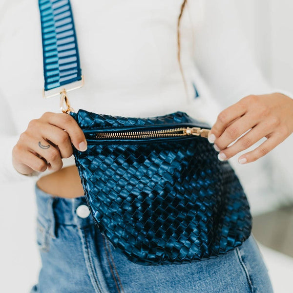 westlyn woven bum bag | denim blue