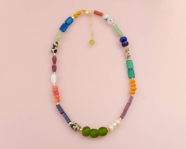 sierra colorful beaded necklace