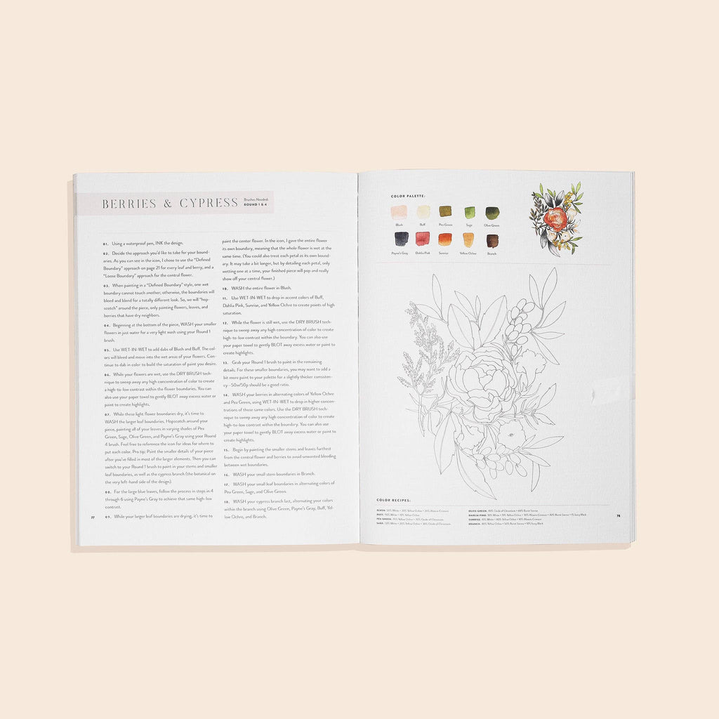watercolor workbook by sarah simon | activity book