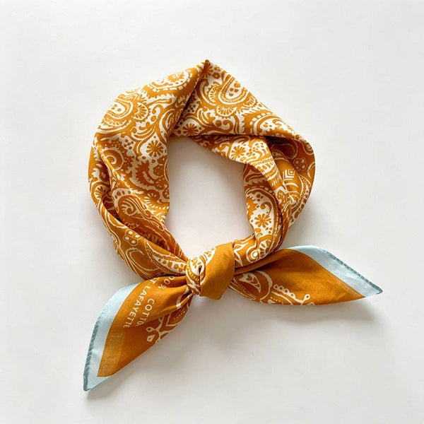 multi print bandana | orange