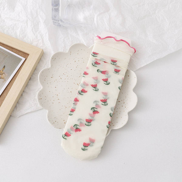 thin fruit socks | strawberry