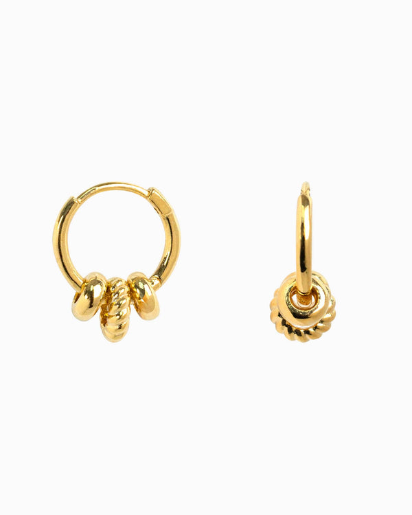 rope link hoop | earrings