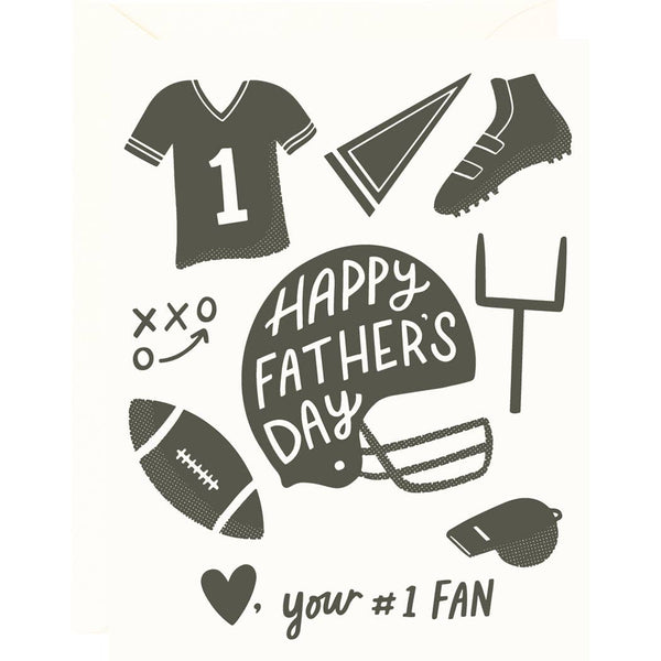father&#39;s day football icons | card