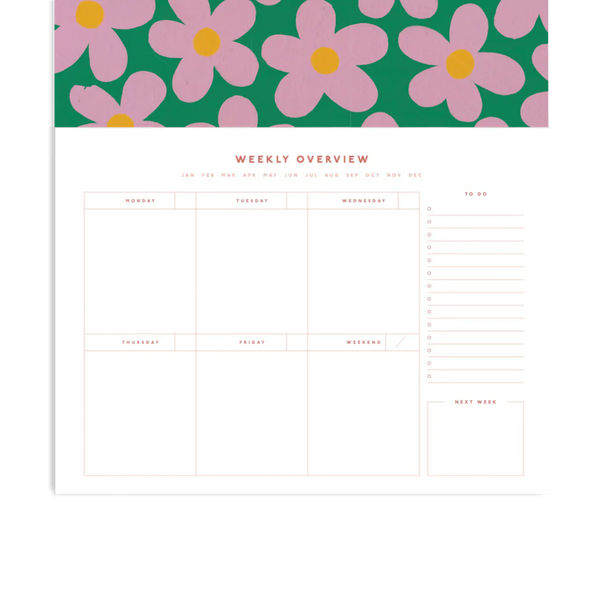 weekly desk planner | love in bloom