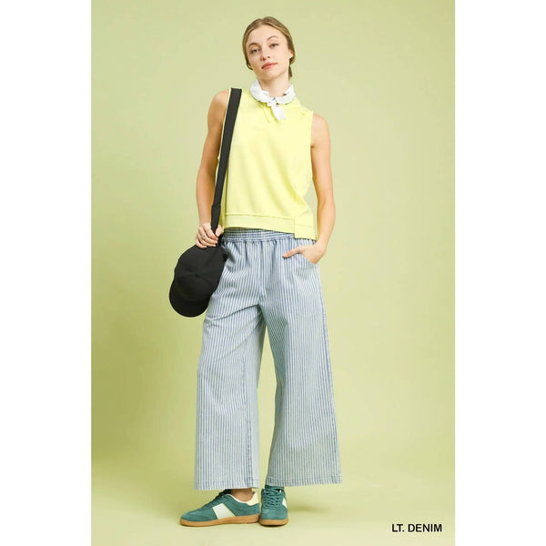 stone wash stripe | pants